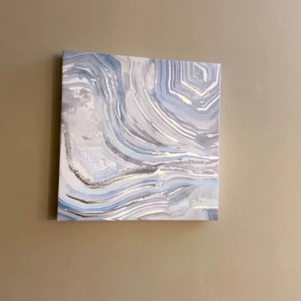 New Boutique Metallic Abstract Wrapped Canvas Set of Two